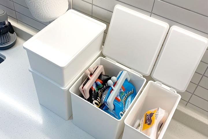 가루 세제 소분 용기 일체형 세제통 리필 디스펜서