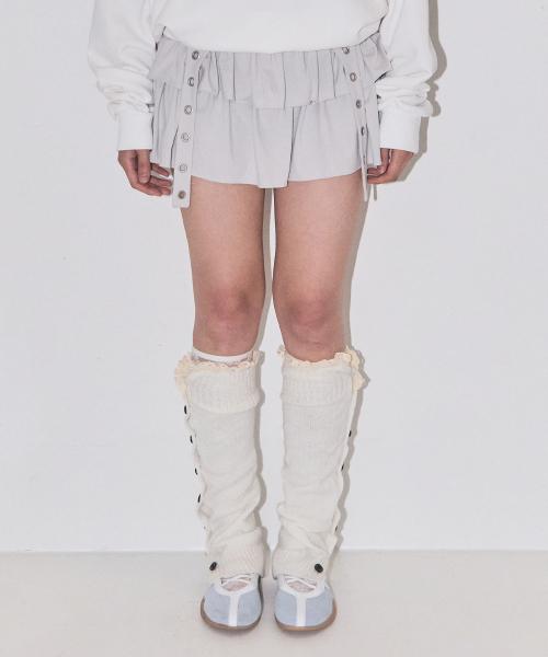 캉캉 레이어드 립 스커트 라이트 그레이