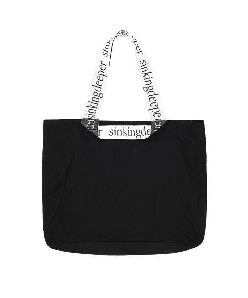 레터링 빅 숄더백(블랙)