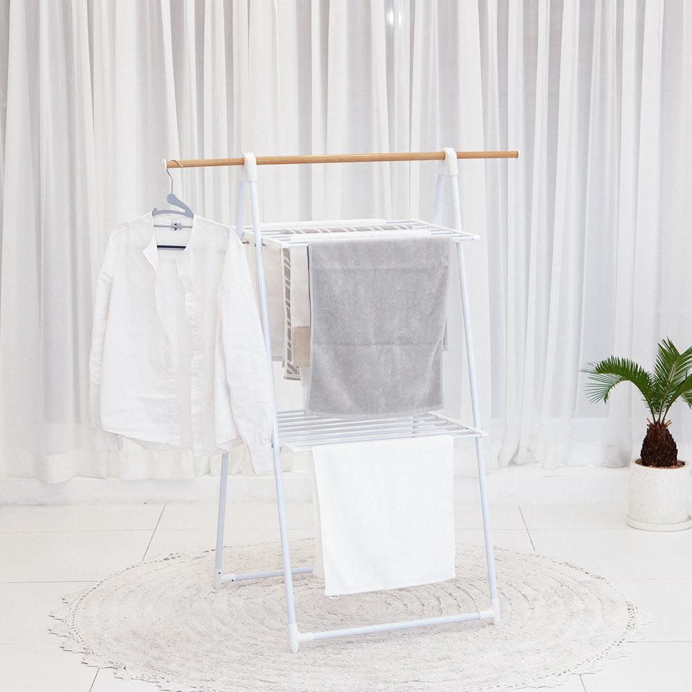 가담다 원룸형 우드 빨래 건조대 2colors