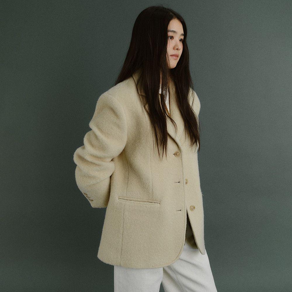 [4차리오더]GROW ALPACA JACKET (BUTTER)