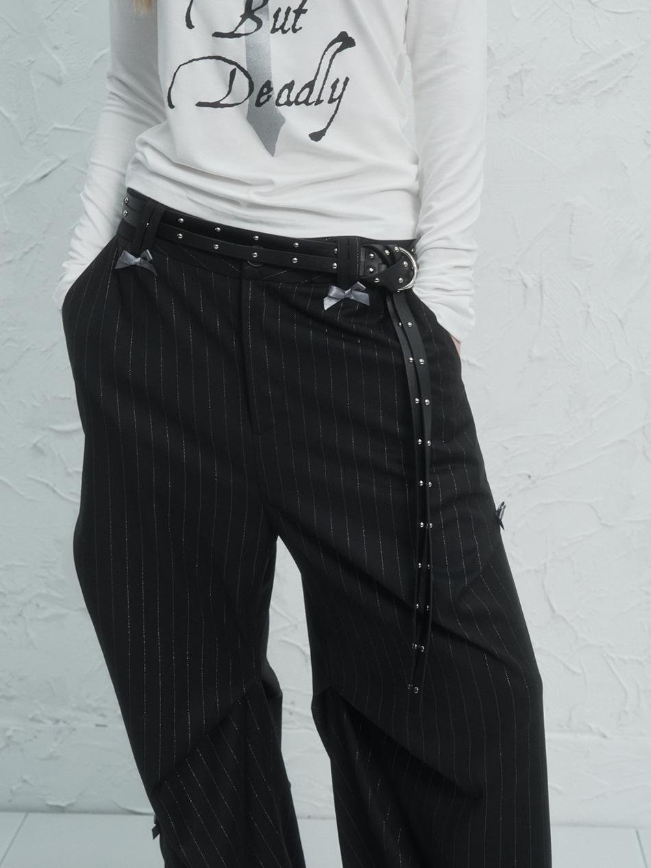 O-RING DOUBLE STRAP BELT / BLACK