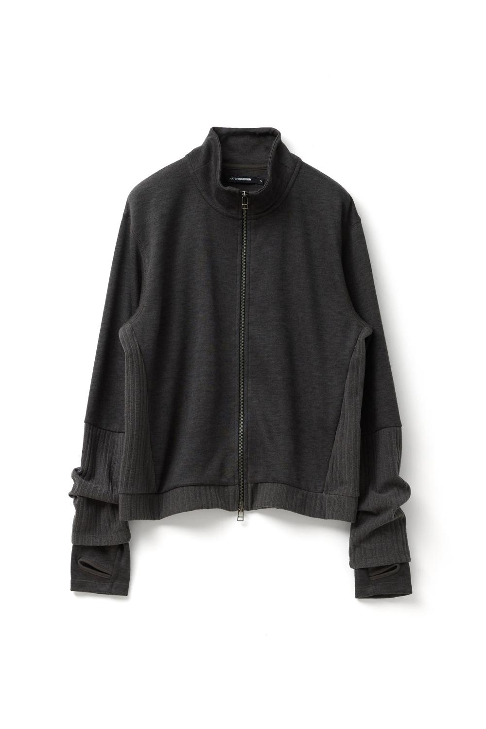 Double Sleeve Track Cardigan Dark Khaki (Restock)