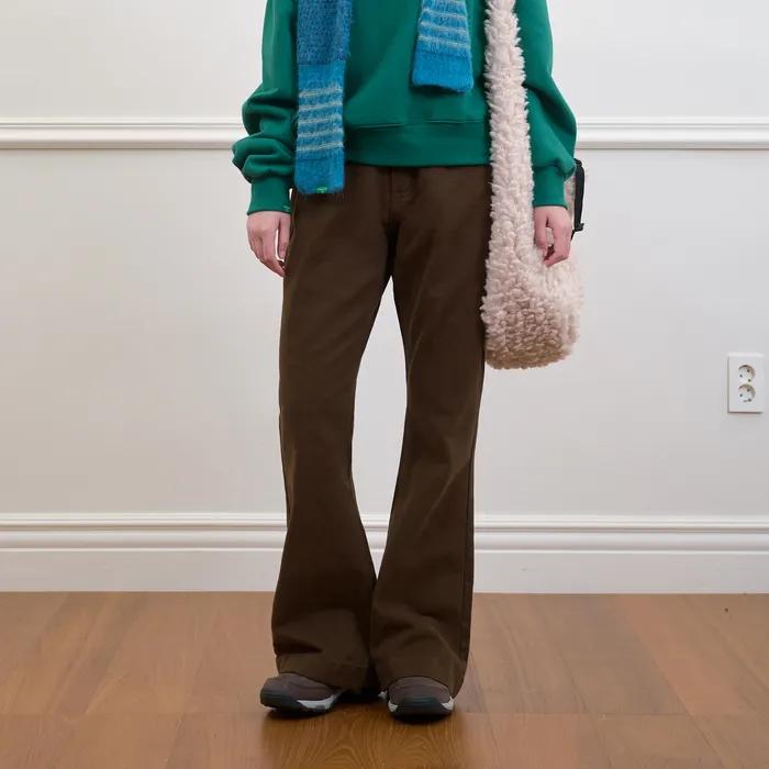 300. Warm Bootscut Pants _ Brown