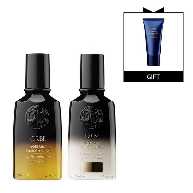 [단독]헤어 오일100ml+밤 도르 쉴드100ml(+슈퍼샤인 모이스처라이징 크림50ml)