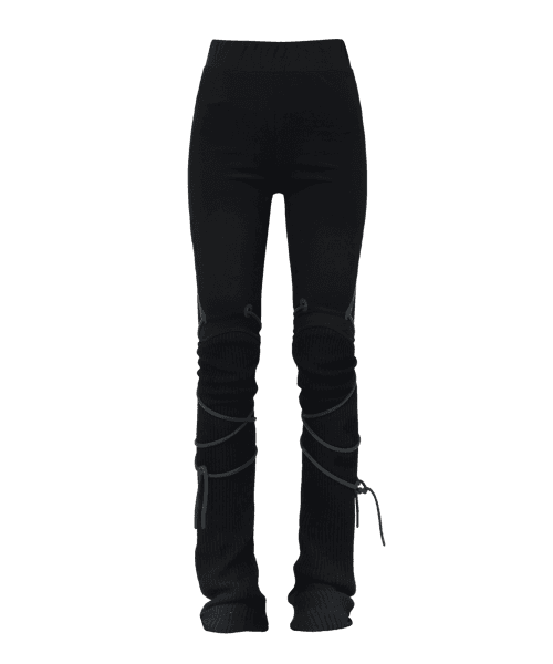 String Warmer Leggings / Black