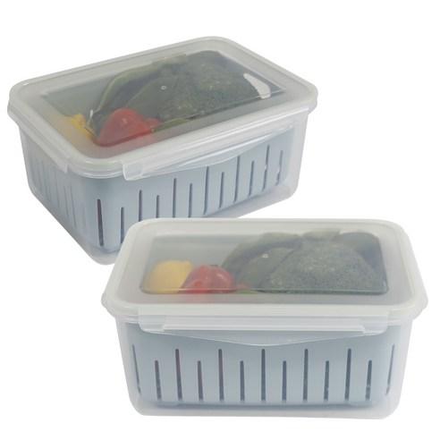 나누담 채반 밀폐용기, 4L, 2개 - 밀폐용기/세트 | 쿠팡