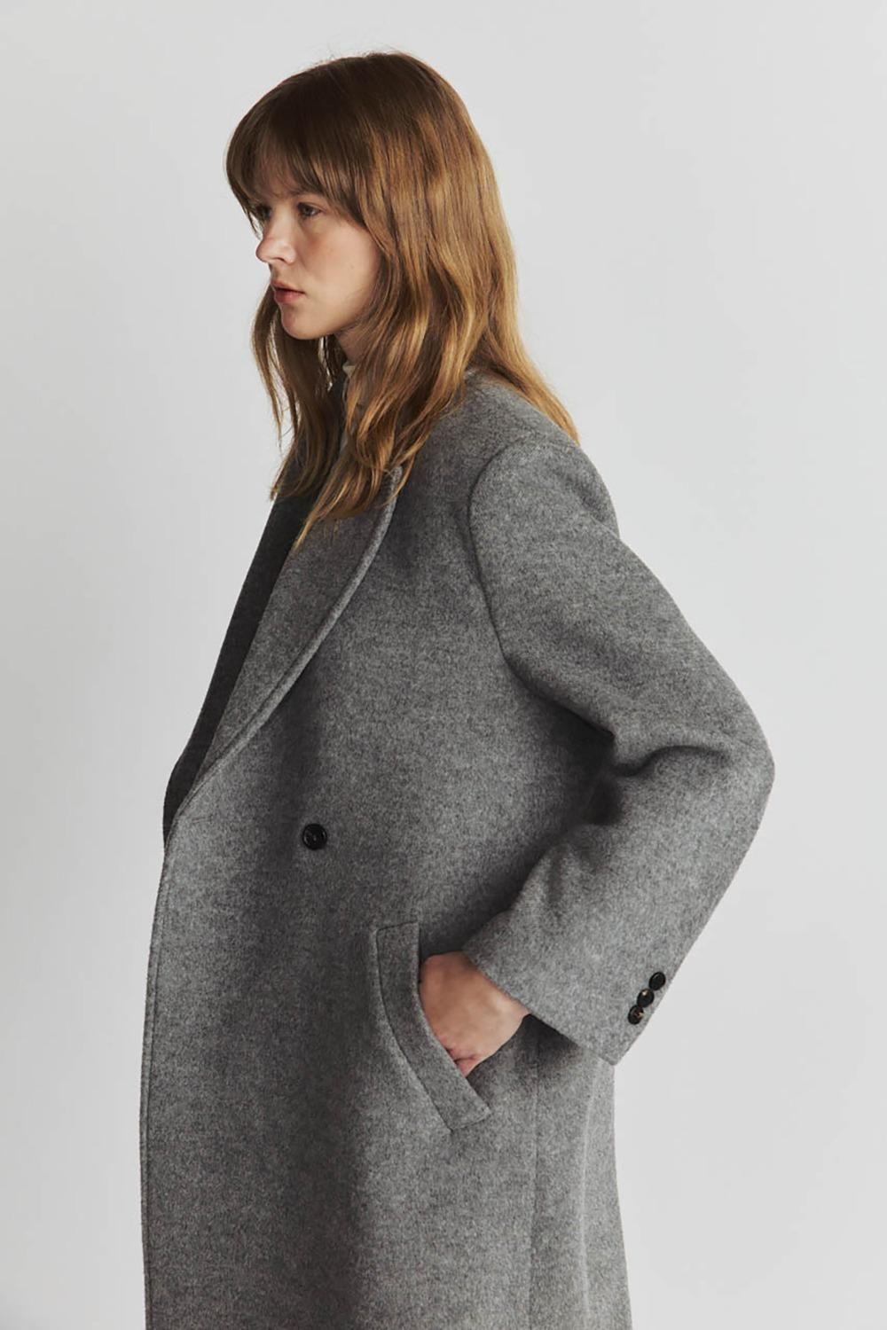 [NOEUD] Hidden button double coat (Solid)