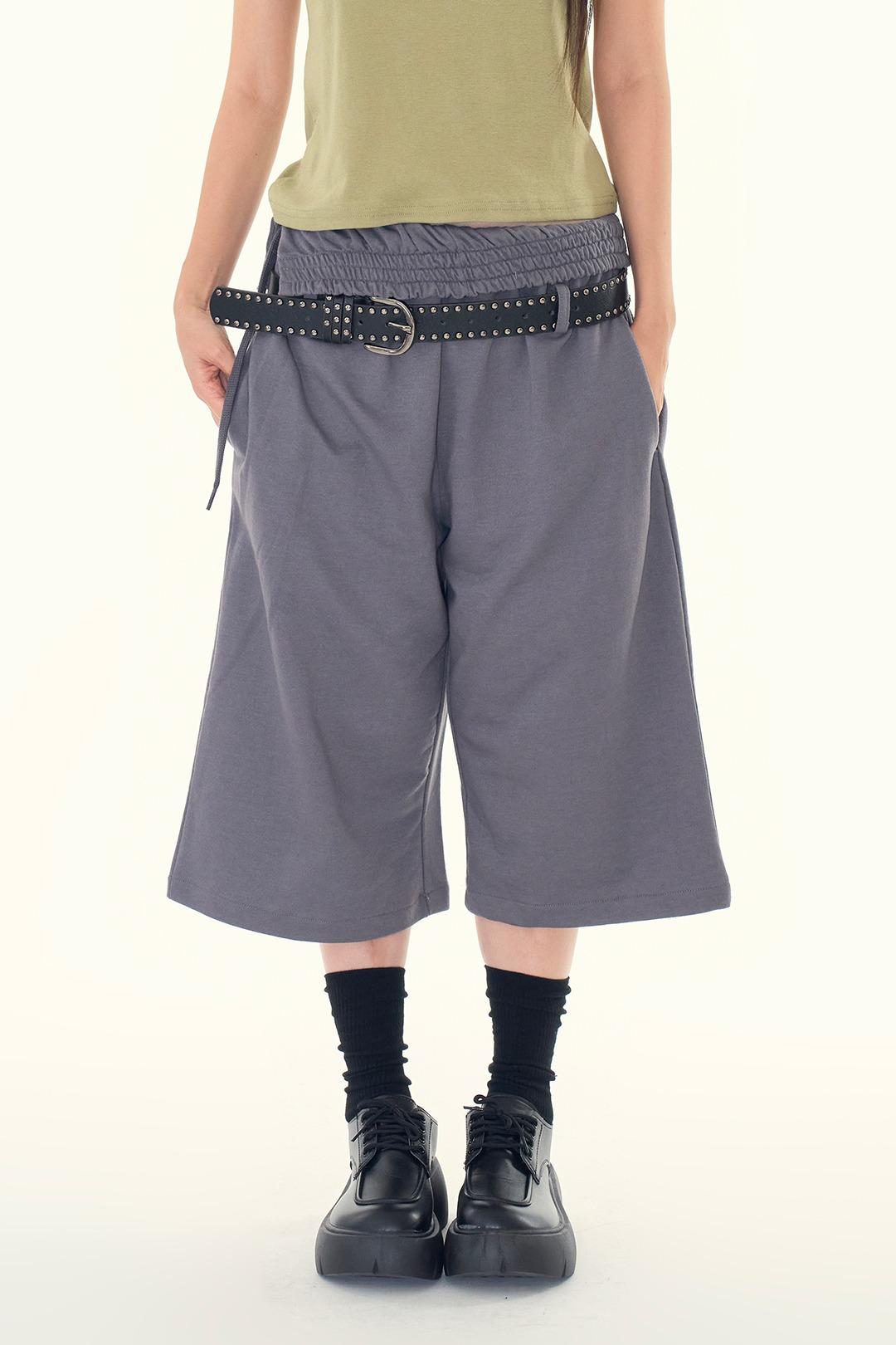 폴딩 웨이스트 버뮤다 팬츠