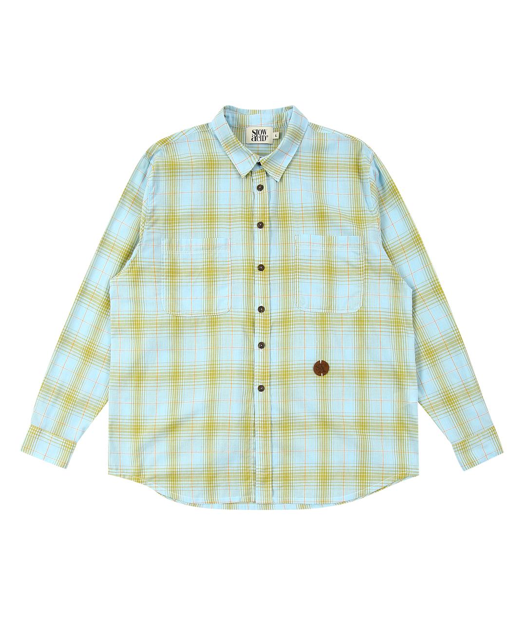 [10/4 예약 배송] SUMMER LIGHT CHECK SHIRT [SKY BLUE]