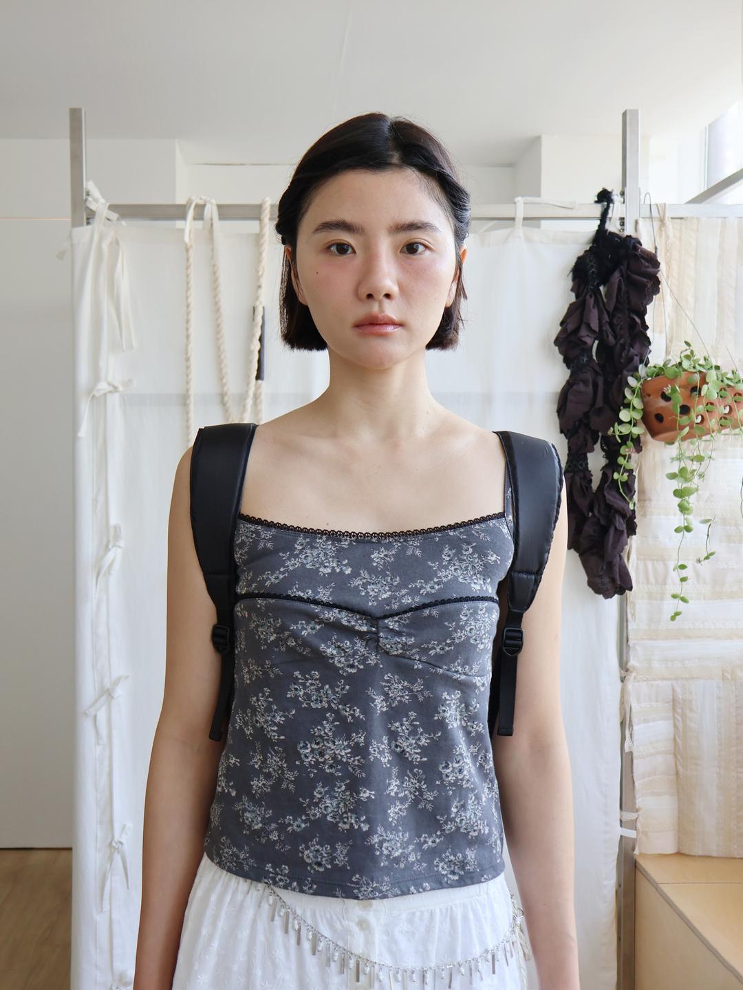 PRIMROSE LACE SLEEVELESS CHARCOAL