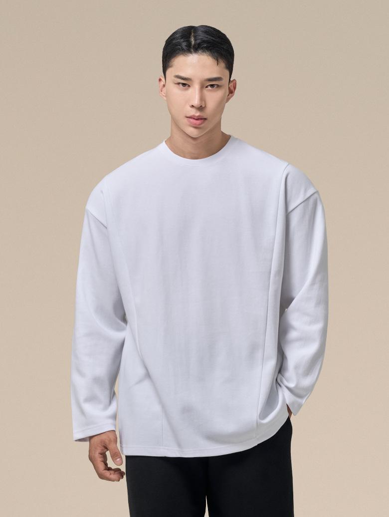 퍼펙트 특양면 무지 오버핏 긴팔 티셔츠