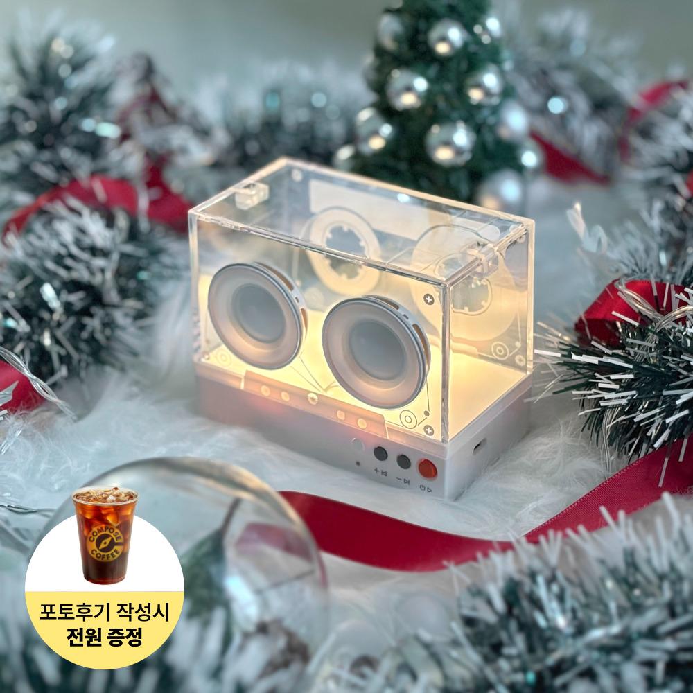 "엽서+스티커 증정" 뉴트로 감성 미니 블루투스 스피커 오브룸+스트랩증정