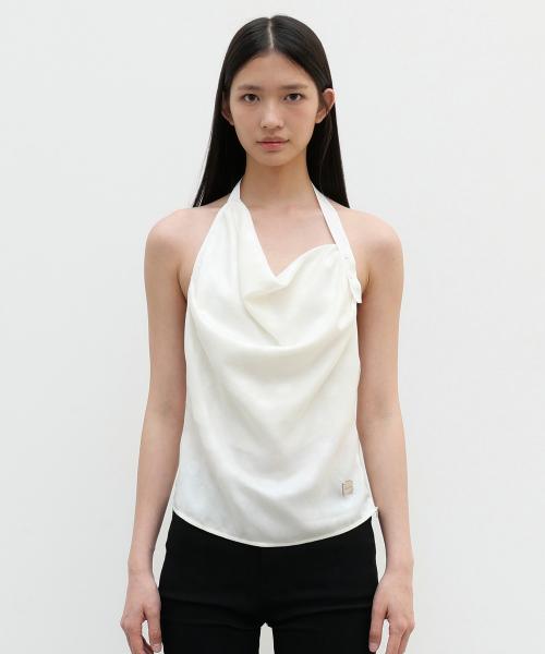 Sheer Dot Sleeveless - White
