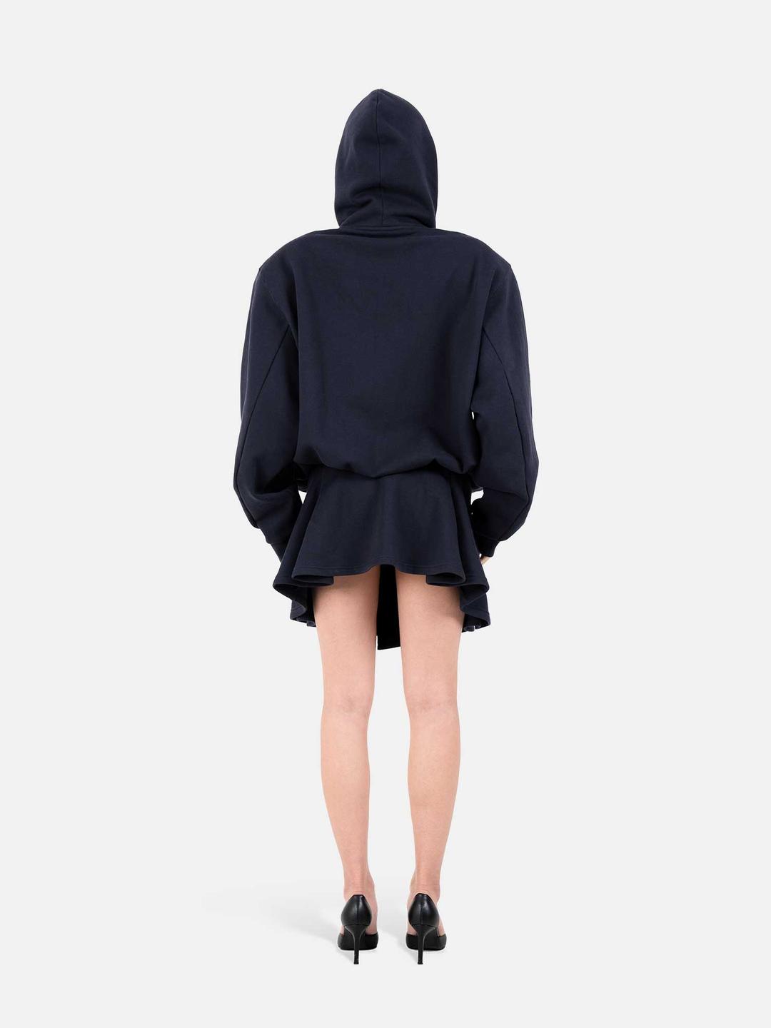오버사이즈 집업 후디 드레스 (네이비)