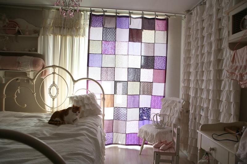 패치커튼 보라빛 모니카