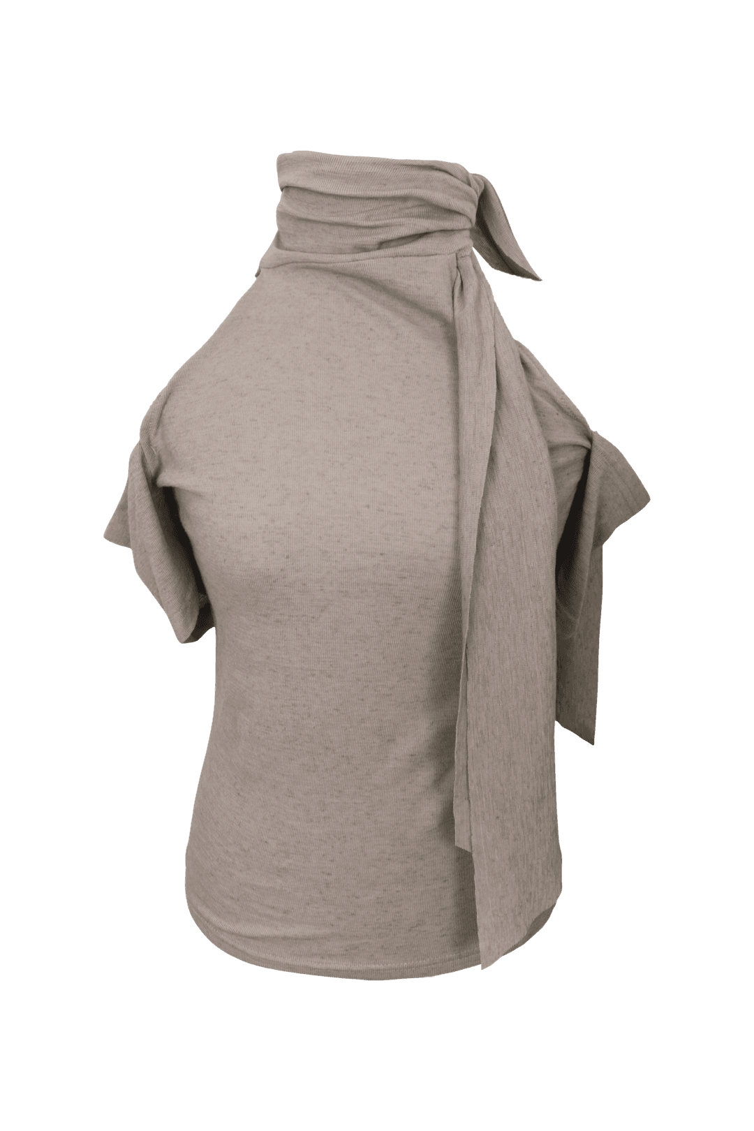 [Pink orchid house] Halter open shoulder T (3color) (Beige)