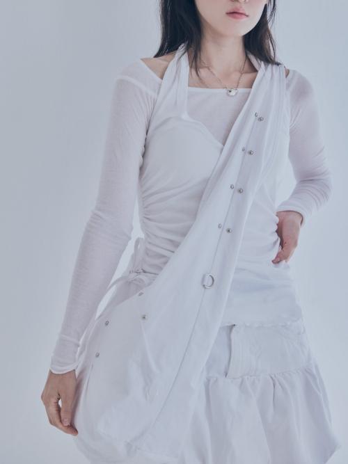 리벳 크로스백 (화이트)