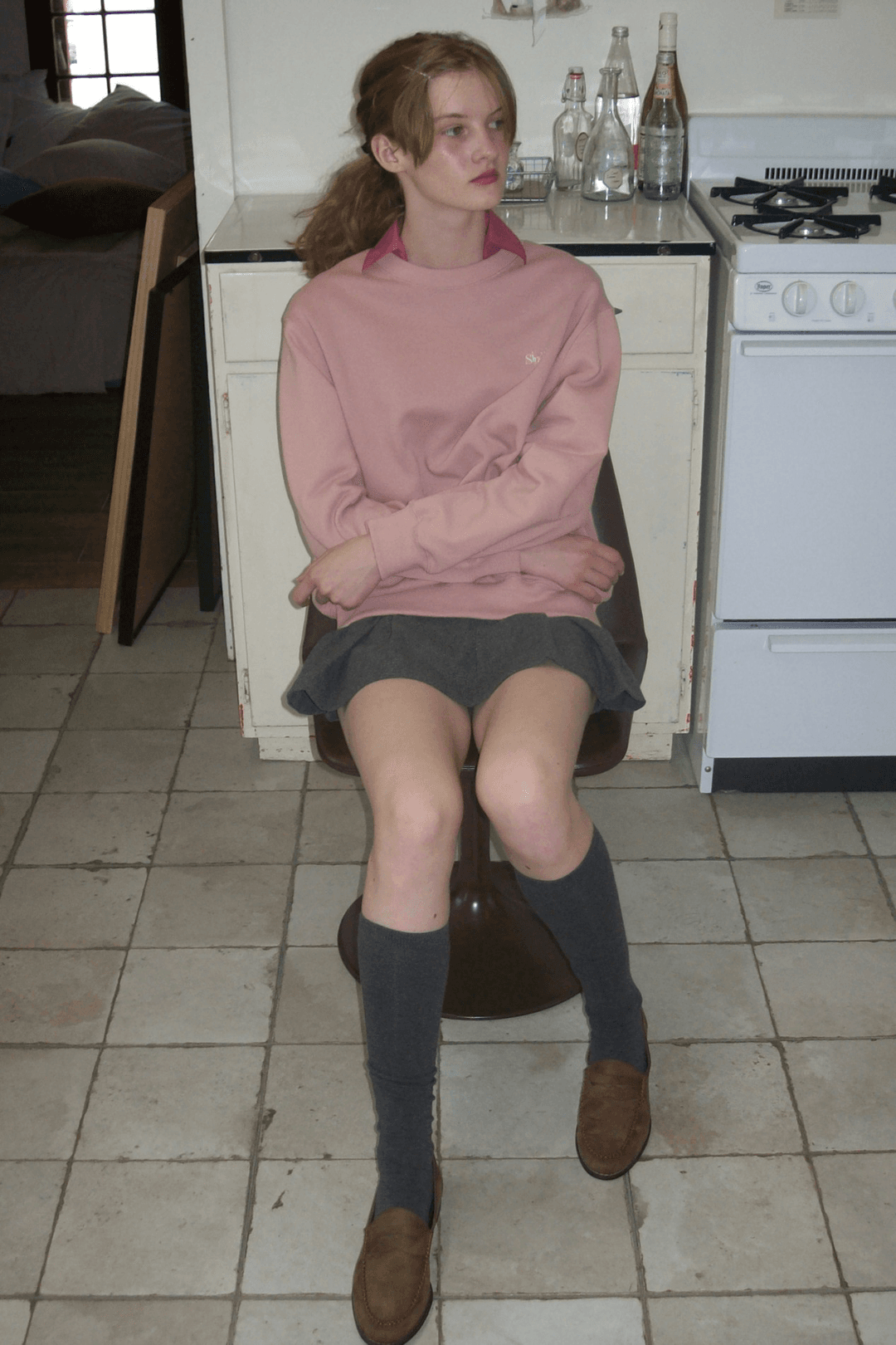 NOON SUNSET SWEATSHIRT (ASH PINK)