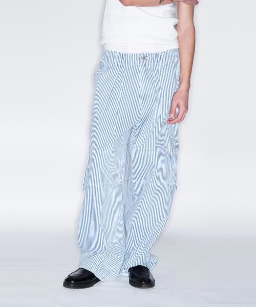 와이드 퍼티그 데님팬츠 / STRIPE