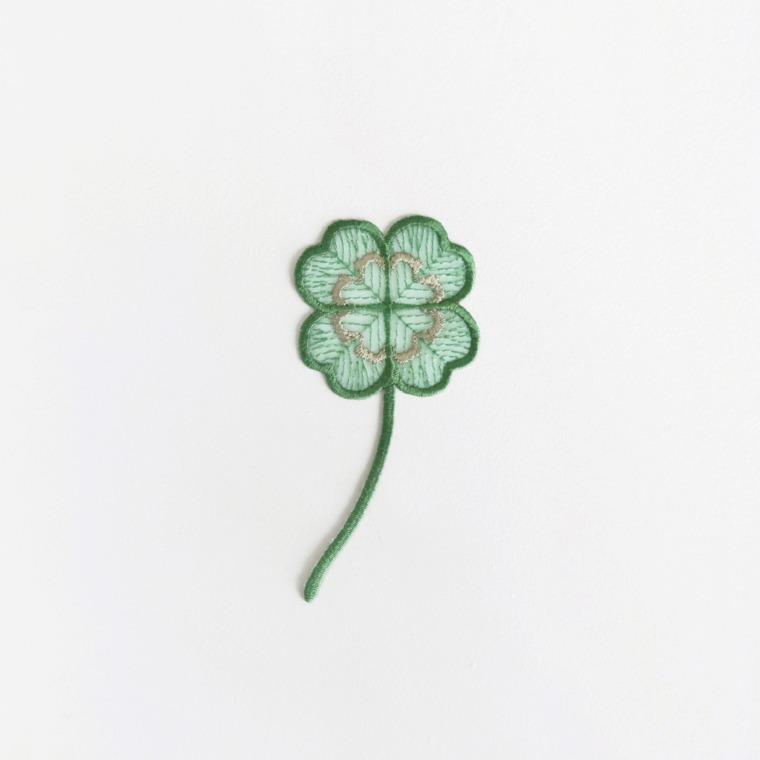 소언 나뭇잎 자수 북마크 (클로버) Leaf Embroidered Bookmark