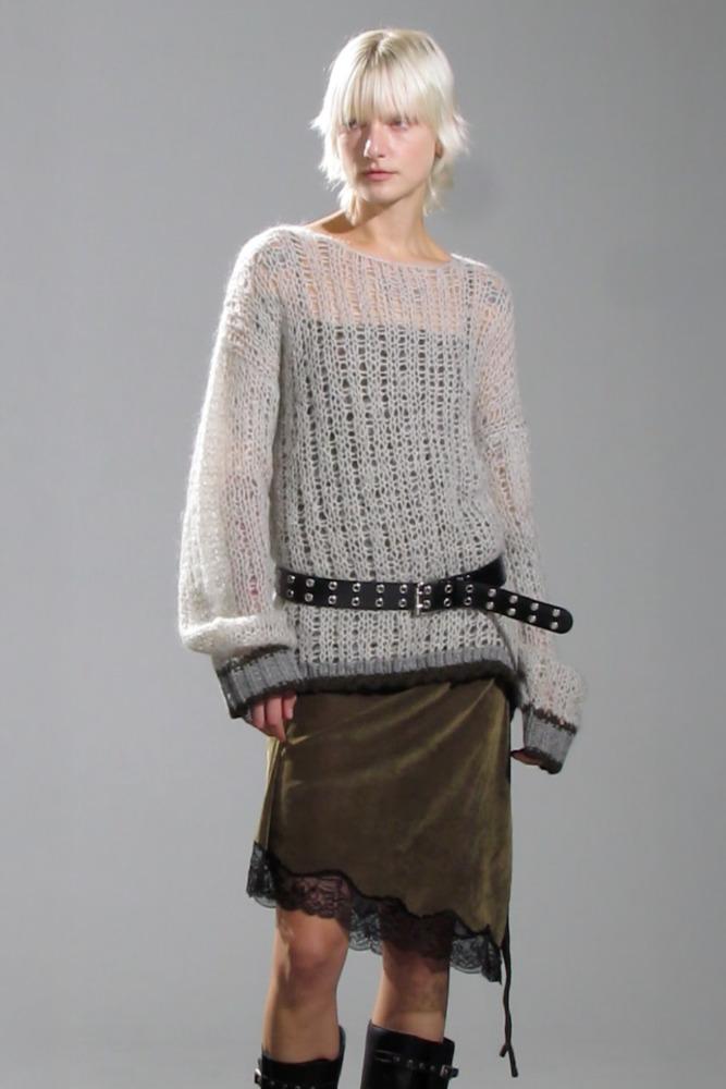 Kings Mohair Knit light gray