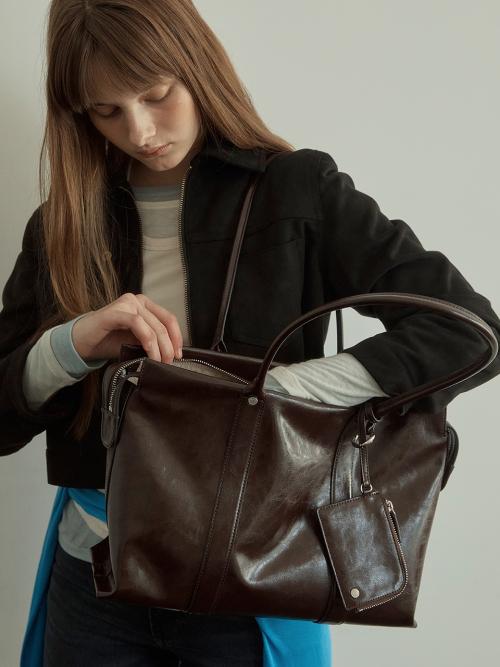 타임즈 쇼퍼백_초코