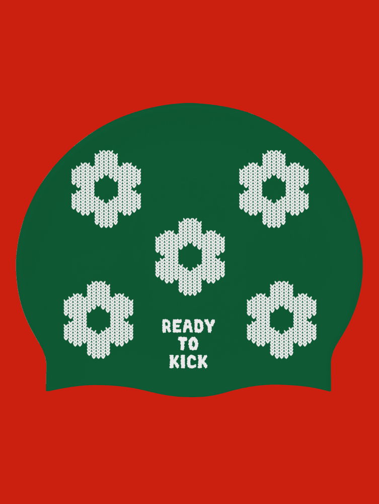 X-MAS BLOSSOM swim cap - green