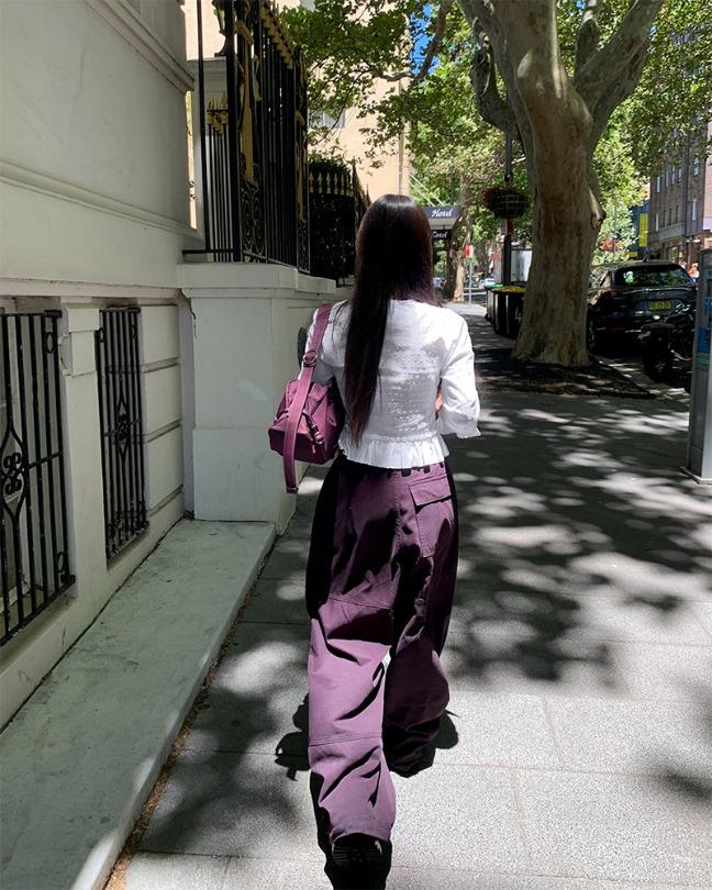 [26S/S NEW][MADE]그레이프 절개 코튼 팬츠