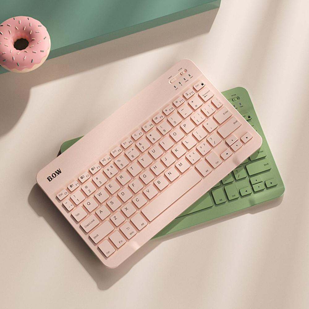 보우 휴대용 아이패드 미니 블루투스 키보드+마우스 4color 핑크 그린 블랙 화이트