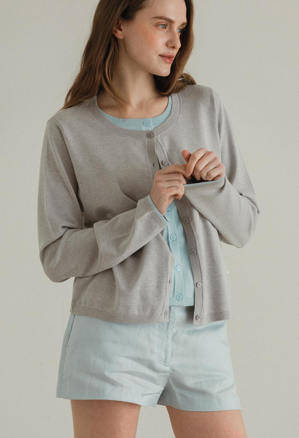 Babe layered knit cardigan