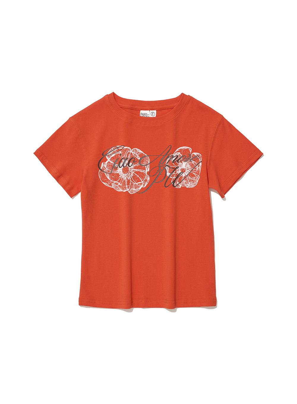 [WOMEN] CIAO FLORAL PRINTED SHORT SLEEVE TEE_RED