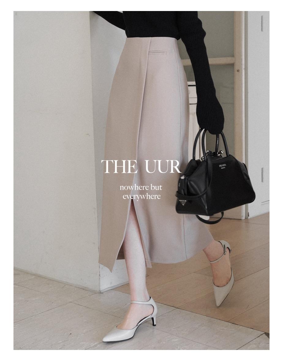 uur liberty slit skirt [sand-beige]