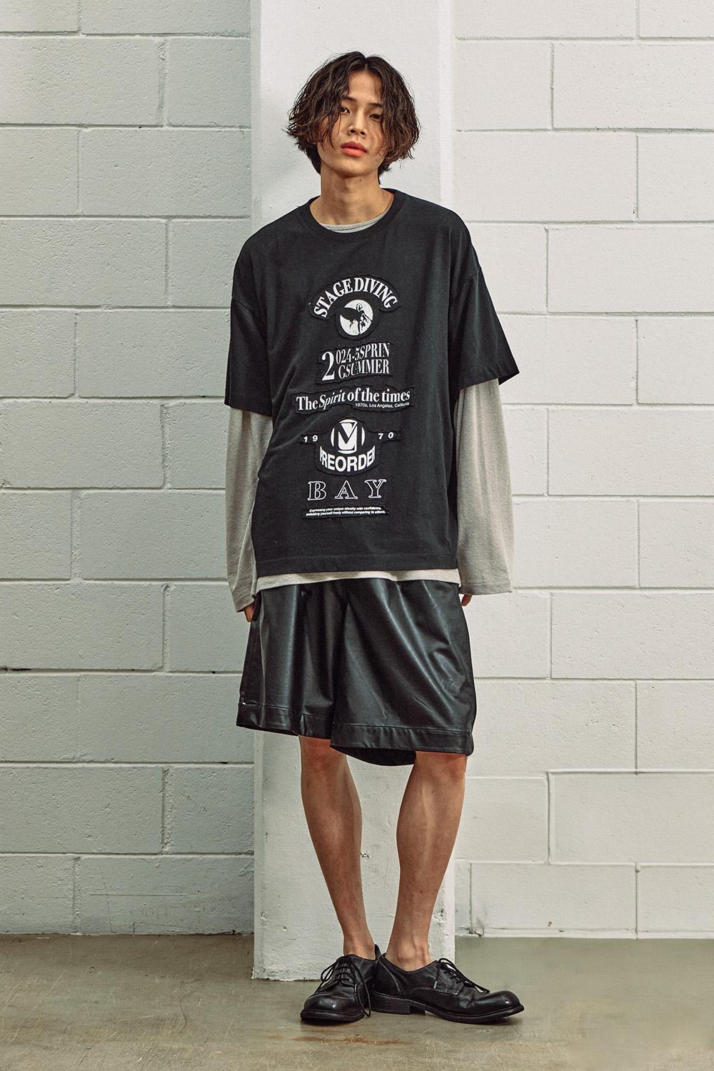 모싱 티셔츠 블랙