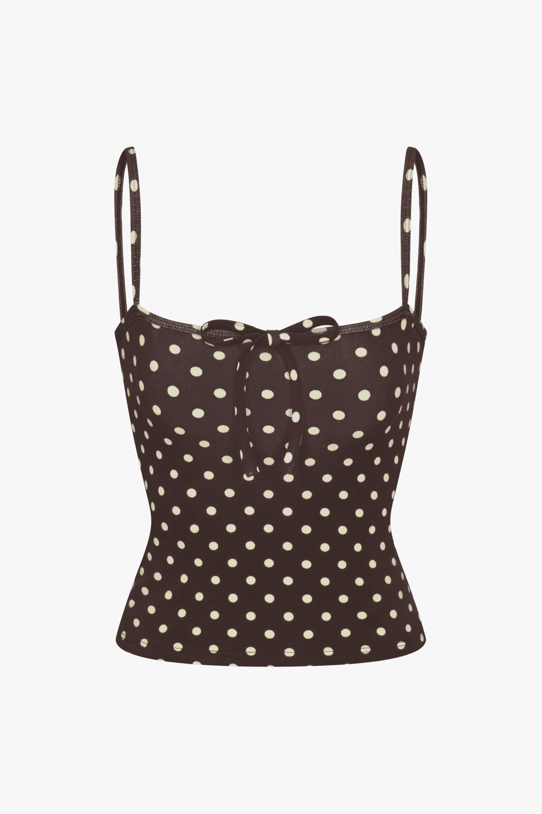 TIE CAMI IN ESPRESSO DOT - S / ESPRESSO DOT