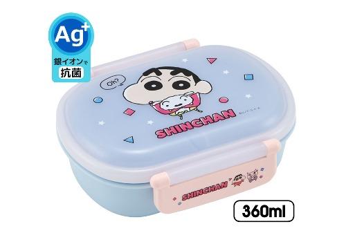 크레용신짱 항균 후왓토 1단 런치박스 타원 360ml