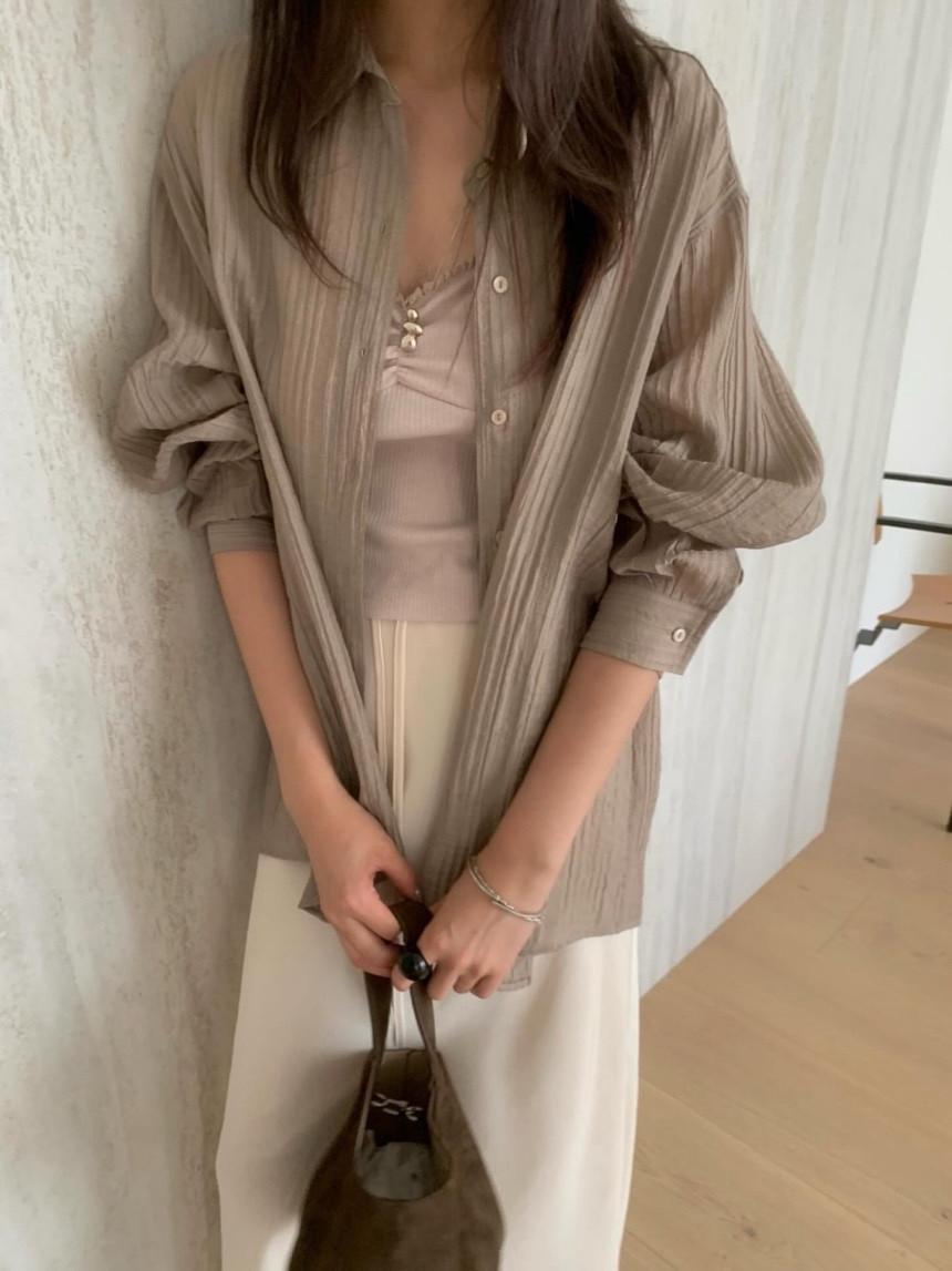 한시오분 포스터 posterf 25FW 베이비 루즈핏 카라 셔츠