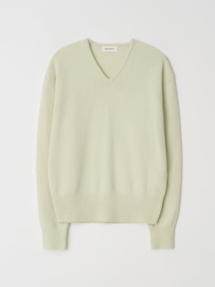 [ 6TH ] GEELONG WOOL V-NECK KNIT - MELON