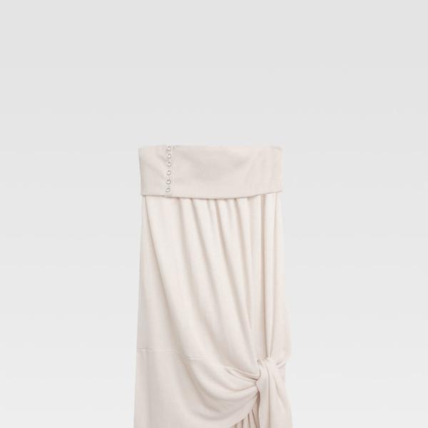 Snap Drape Skirt (ivory)