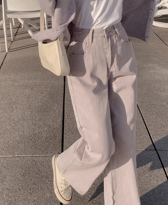 피그먼트 워시드 톤 와이드 코튼팬츠 (빅사이즈, 2기장, 9color)