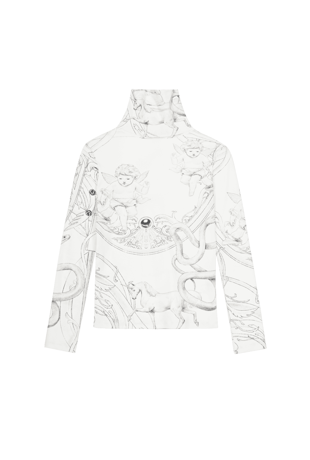 PRINT TURTLENECK (IVORY)