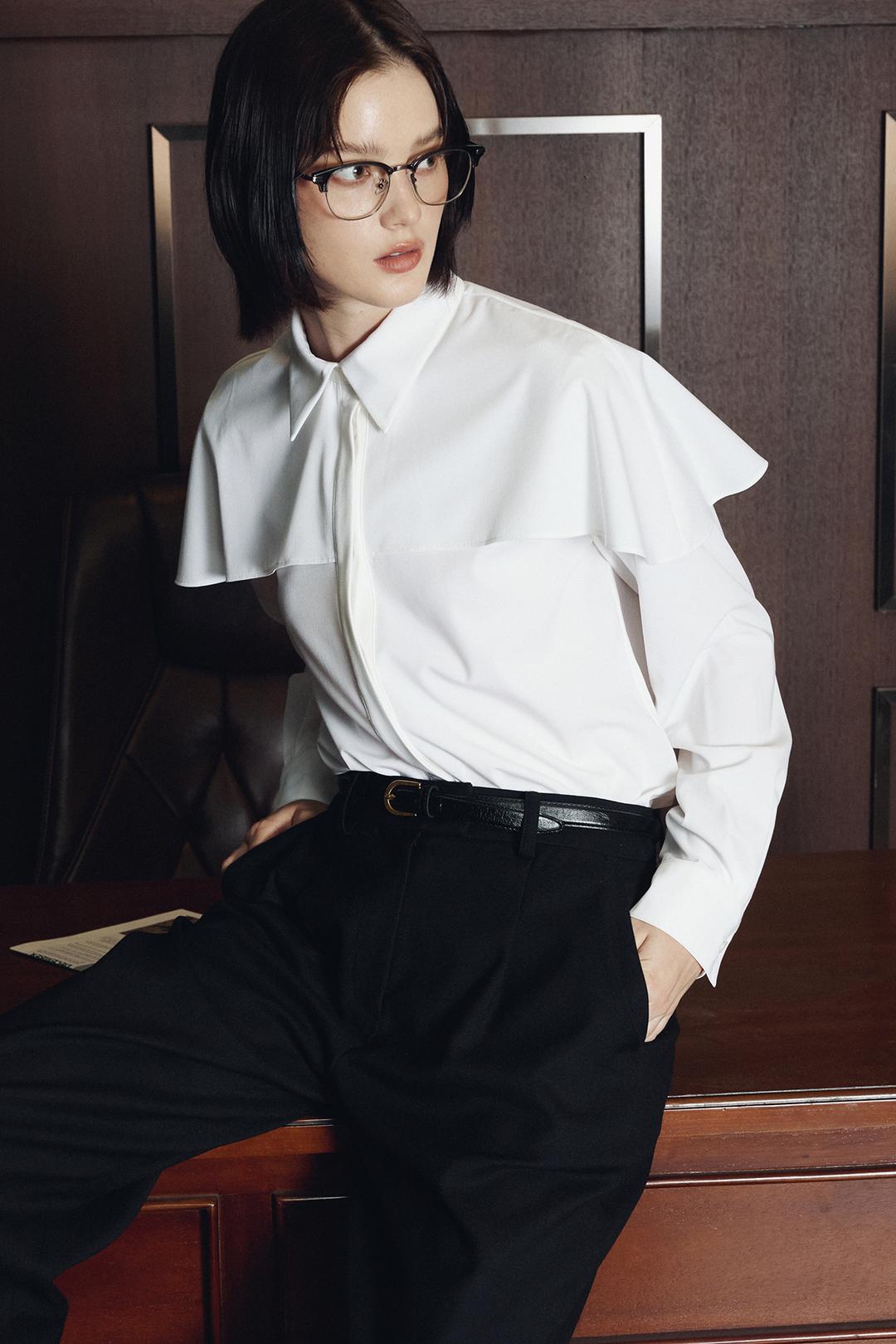 케이프 셔츠 - 화이트