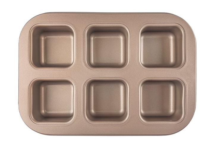 미니큐브팬 미니사각몰드 브라우니 식빵틀 6구 [미니오븐, 입문자]