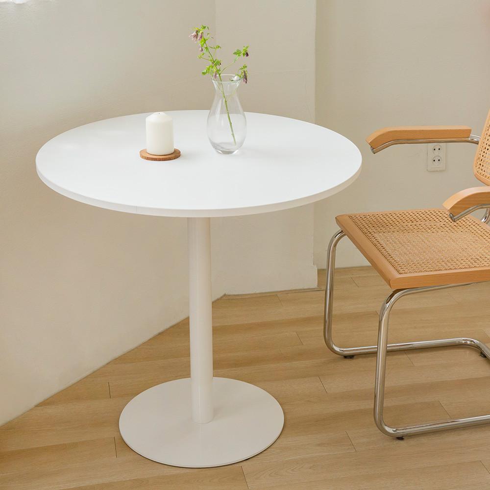 가구느낌 테이블 카페 식탁 화이트LPM 2인치