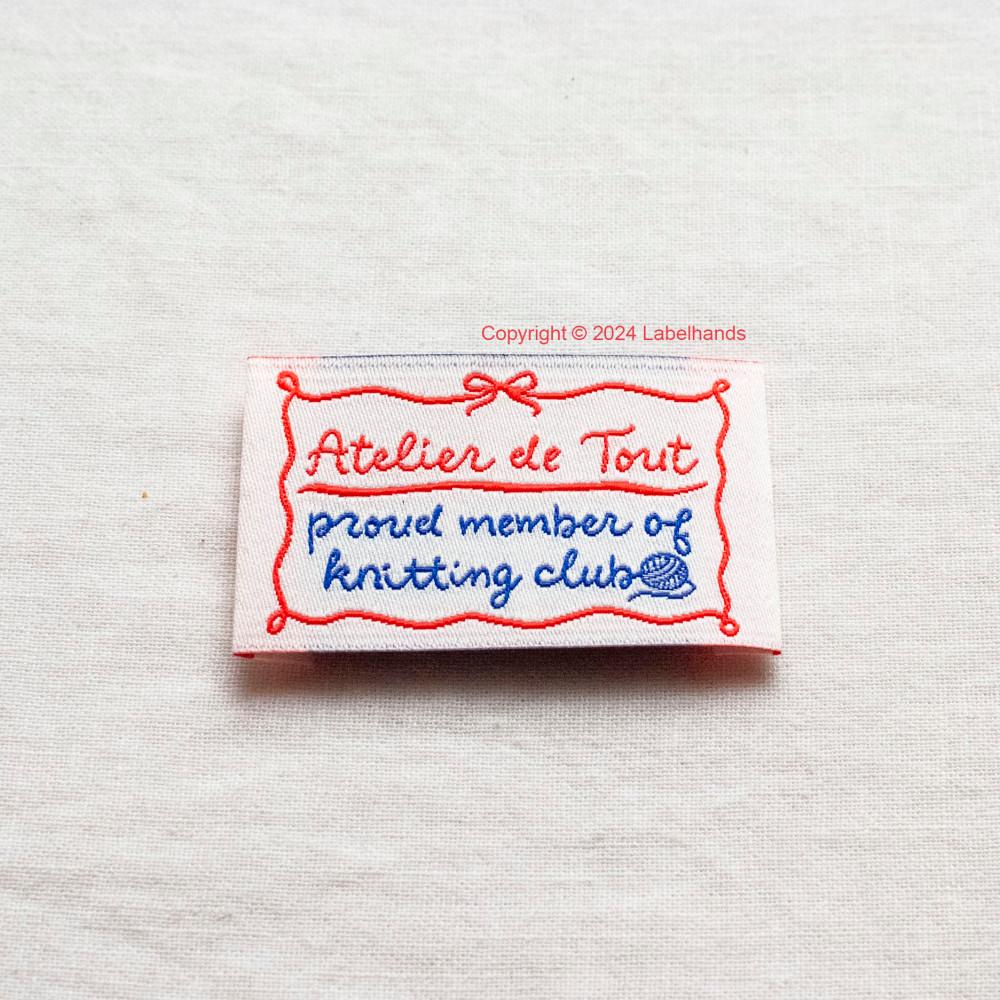니팅 클럽 직조라벨 Knitting club woven label