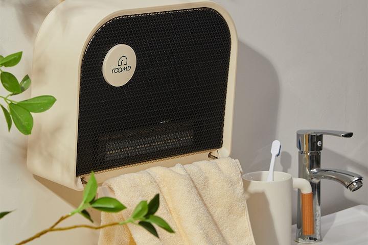 [주말특가]PTC히터 벽걸이형 욕실용 화장실 온풍기 난방기 베이지컬러