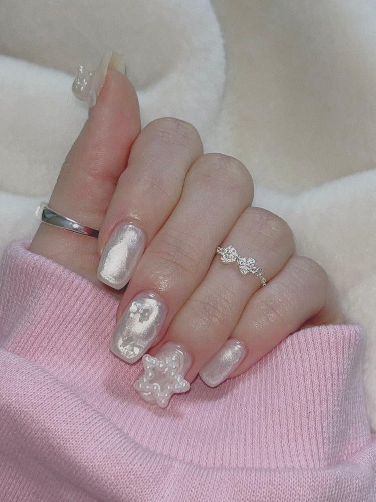 (캔디시크) silver925 chain ribbon ring / 리본반지 심플 러블리 데일리 체인