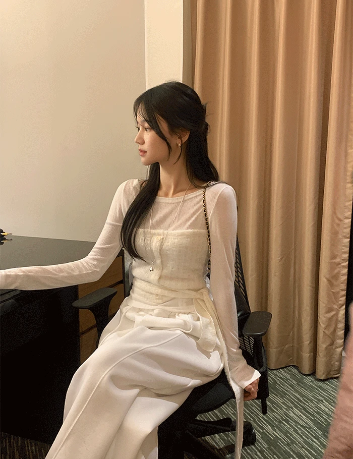 [타이set] 린즈 뷔스티에 티 (2color)