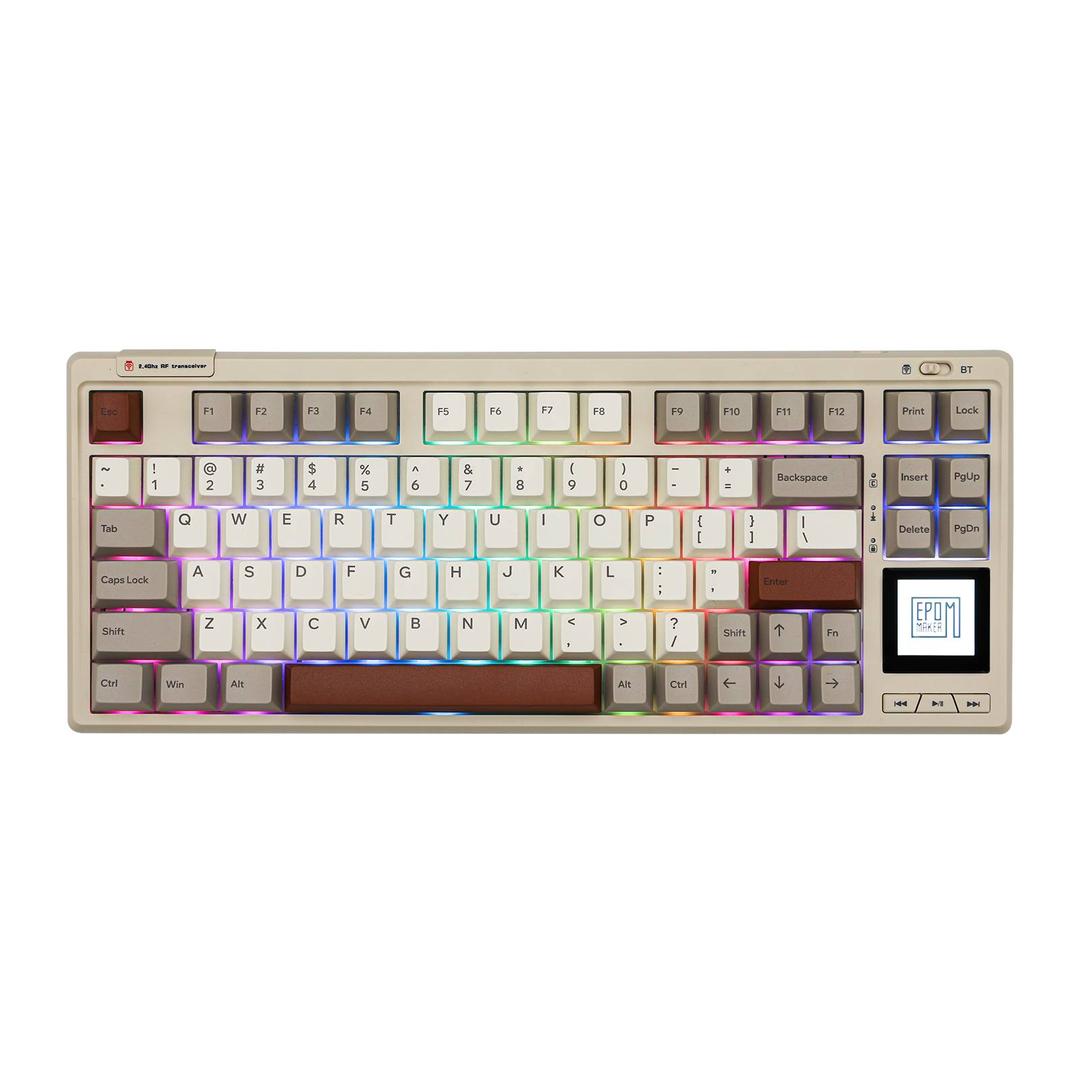 Epomaker RT80 - Grey White / Epomaker Flamingo Switch