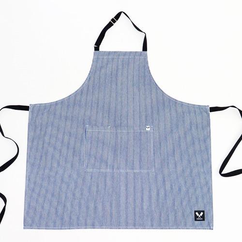 [쉐프앤코] Denim Stripe Apron - Navy